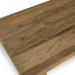 Table basse tréteaux bois recyclé 140 cm DENVER