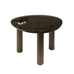 Table basse verre – finition cuivre antique, 45 cm LAGUNA