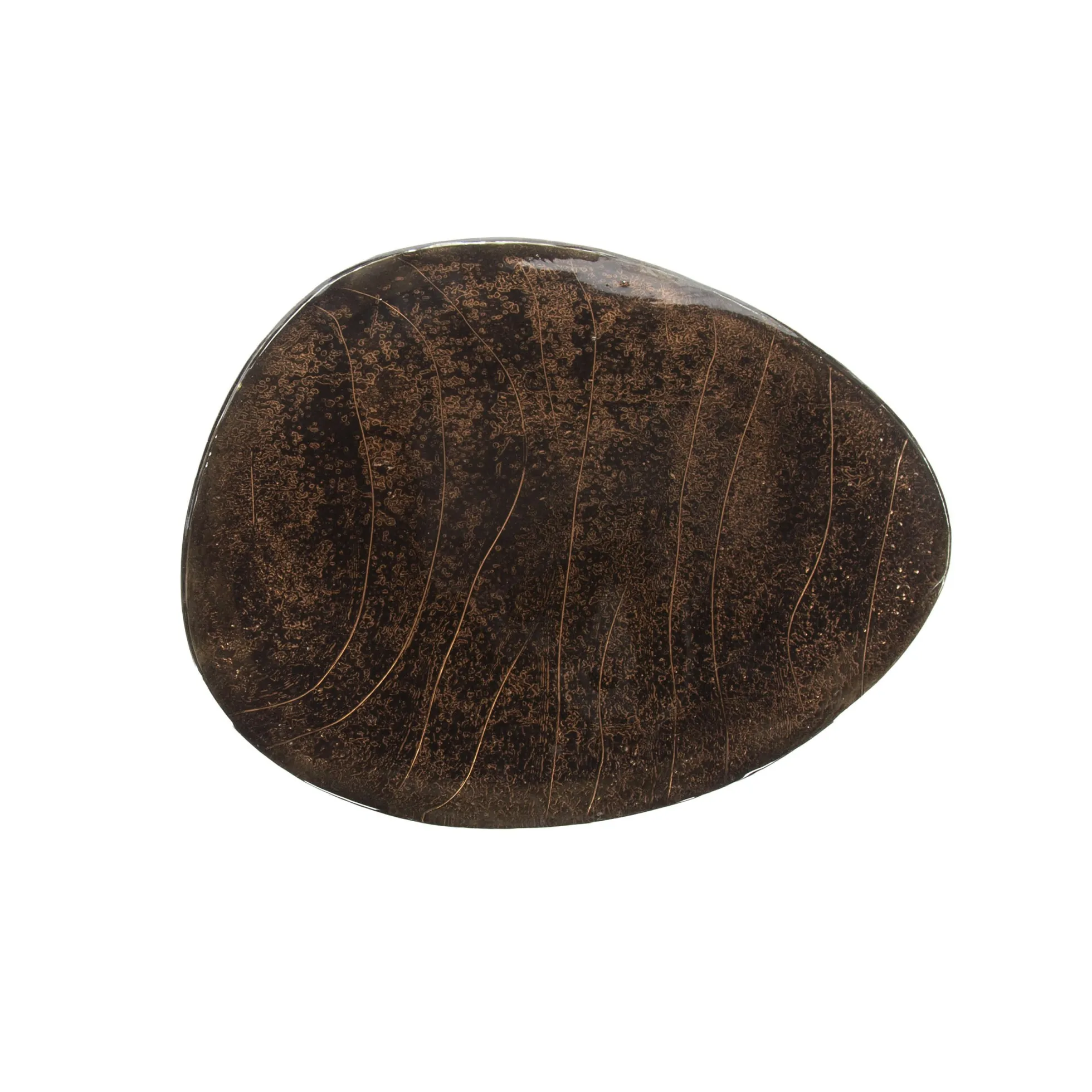 Table basse verre – finition cuivre antique, 45 cm LAGUNA