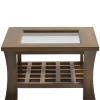 Table basse vitrée 60x60cm MAORI