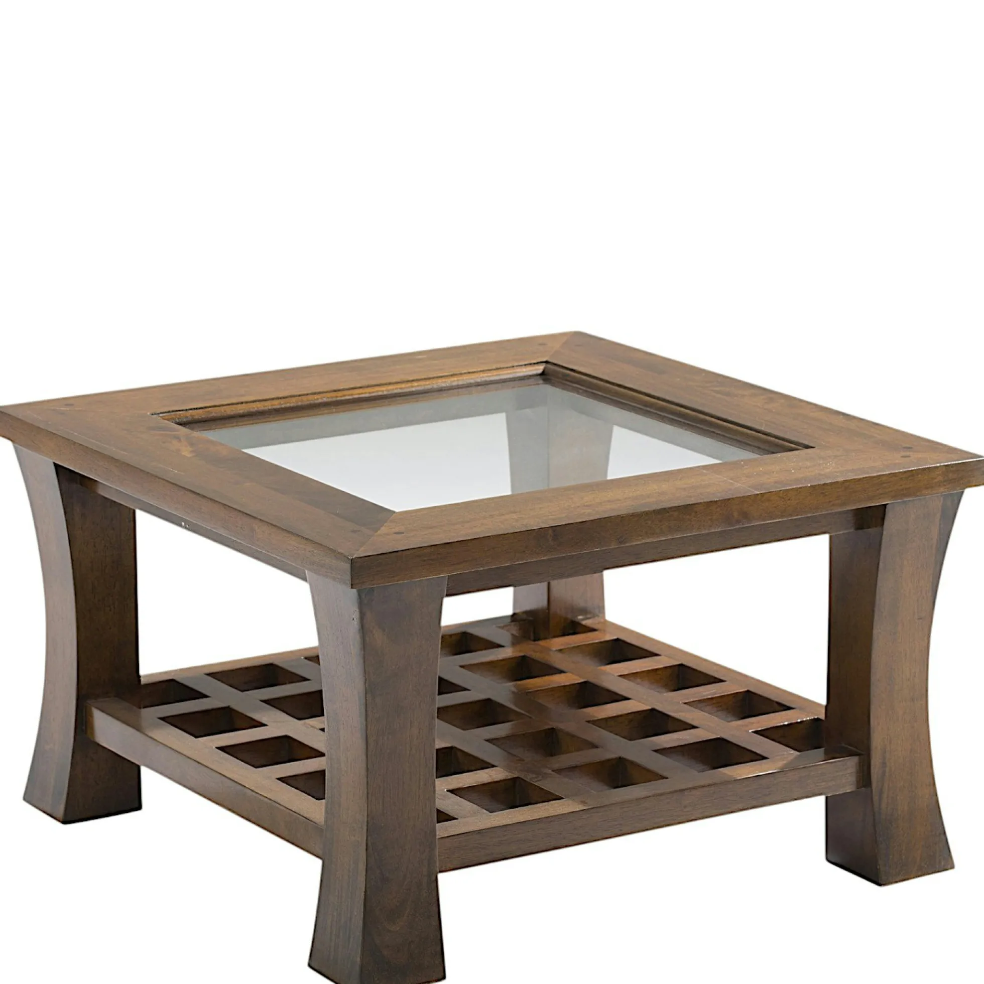 Table basse vitrée 60x60cm MAORI