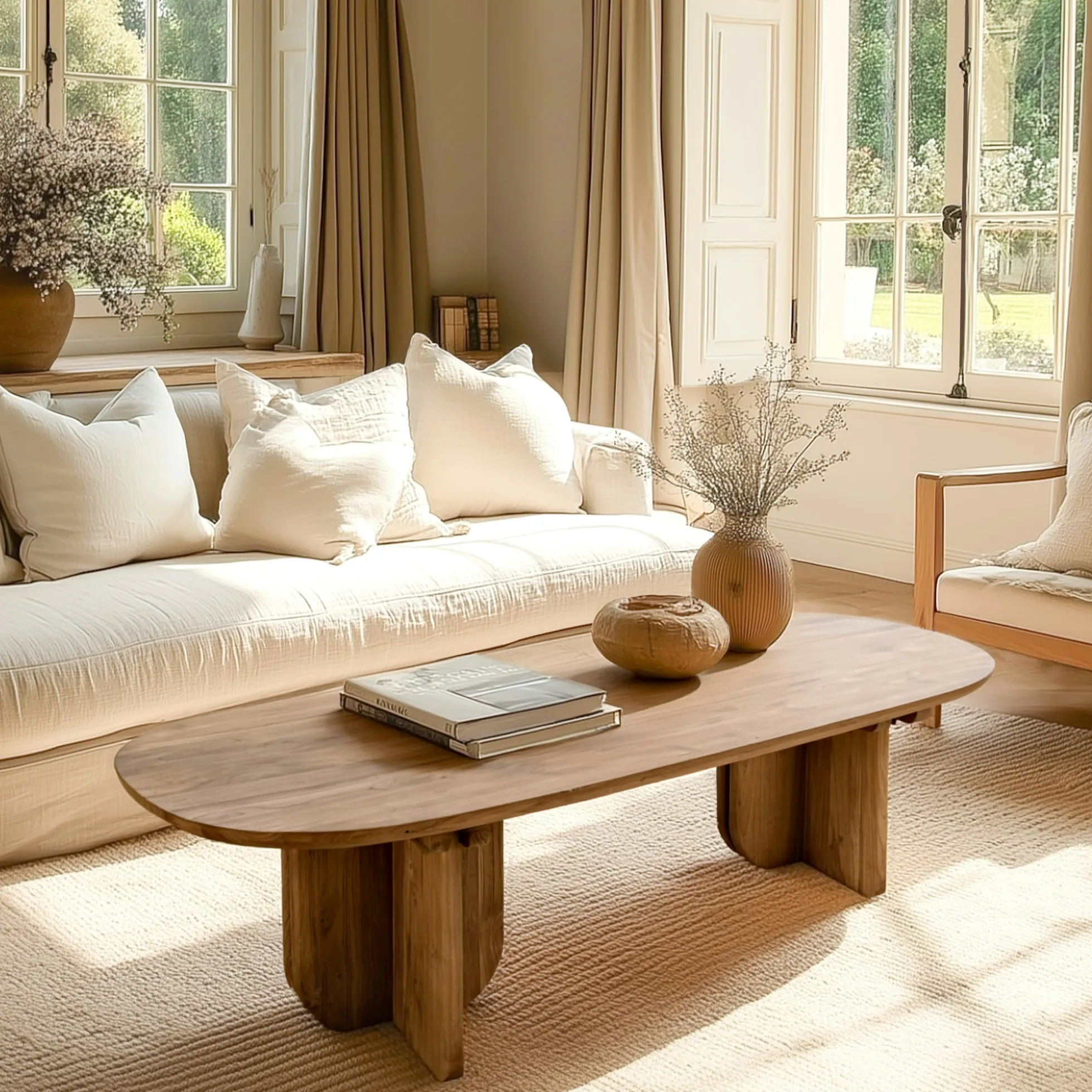 Table basse 140x60cm en bois de teck recyclé SWING