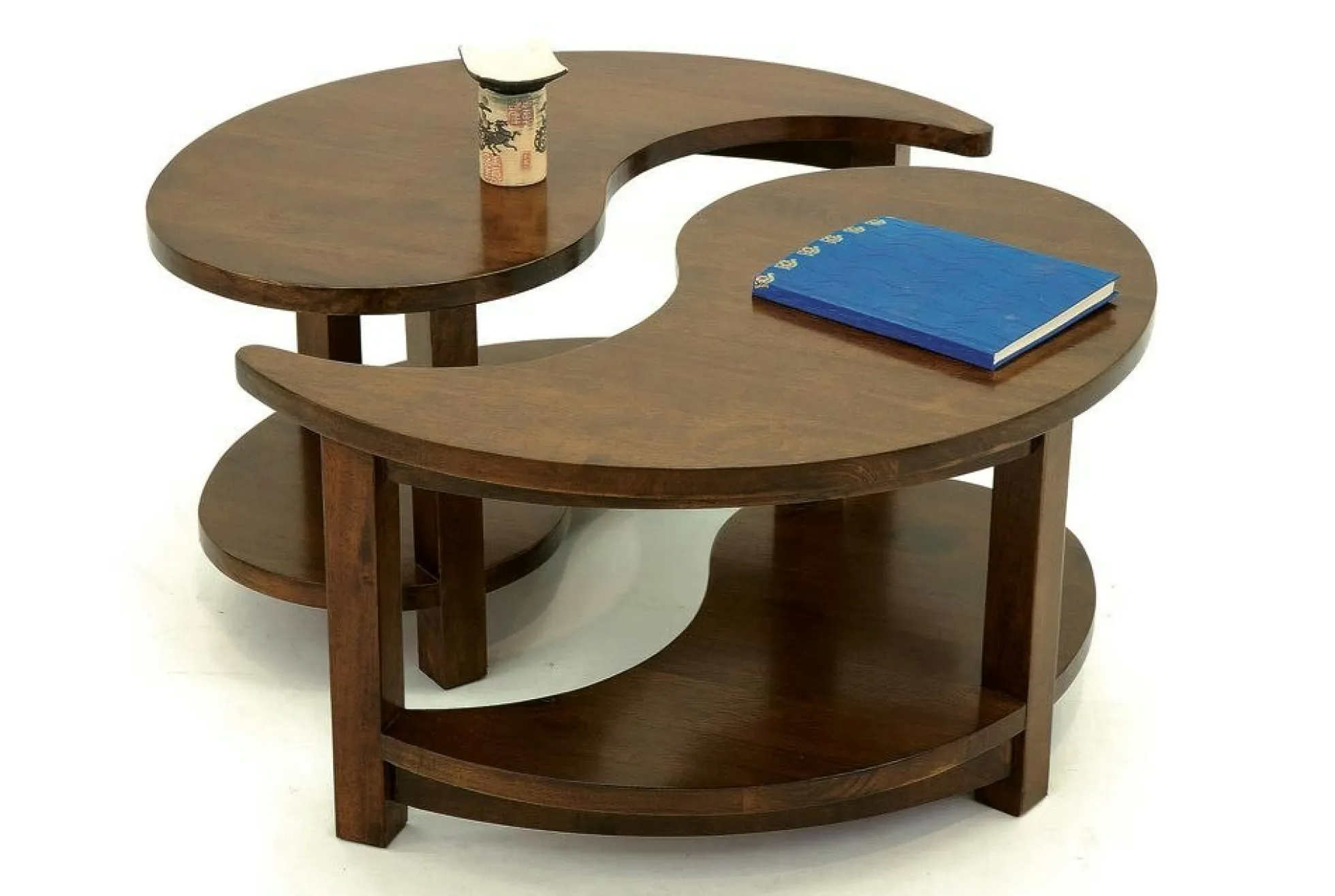Table basse Ying Yang hévéa D80cm MAORI