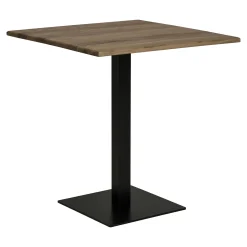 Table bistrot bois brun - pied métal noir, 70 cm NAPA