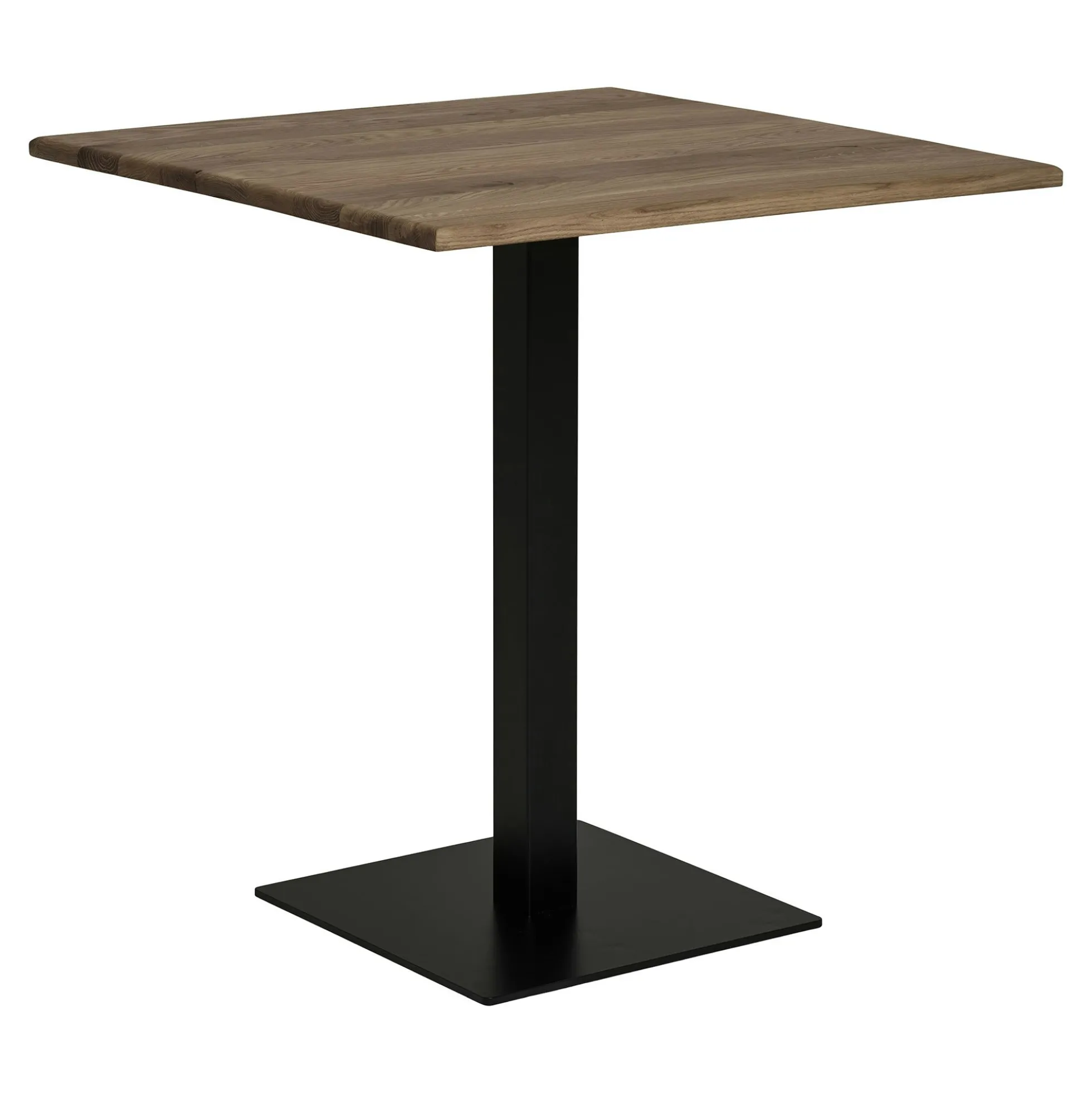 Table bistrot bois brun - pied métal noir, 70 cm NAPA