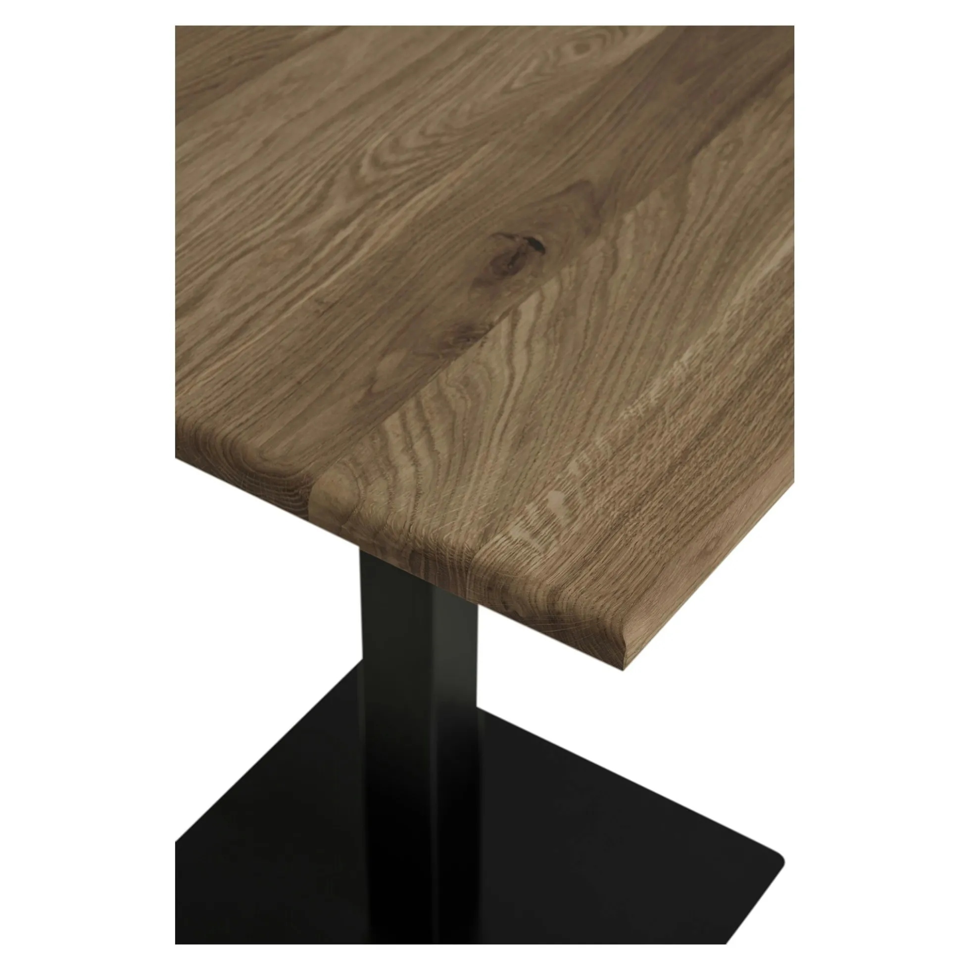 Table bistrot bois brun - pied métal noir, 70 cm NAPA