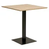 Table bistrot mélamine effet bois – pied métal, 70 cm NAPA