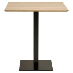 Table bistrot mélamine effet bois – pied métal, 70 cm NAPA