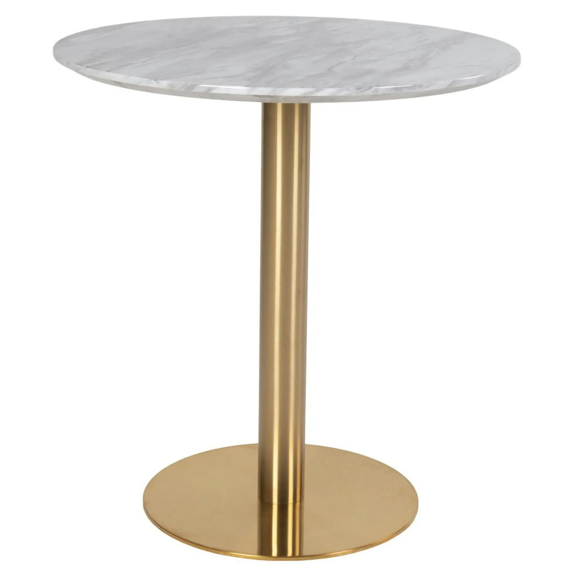 Table bistrot ronde aspect marbre ø70 cm TORANO
