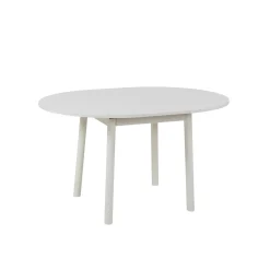 Table blanche extensible forme ronde Ø100-131 cm ARDEN