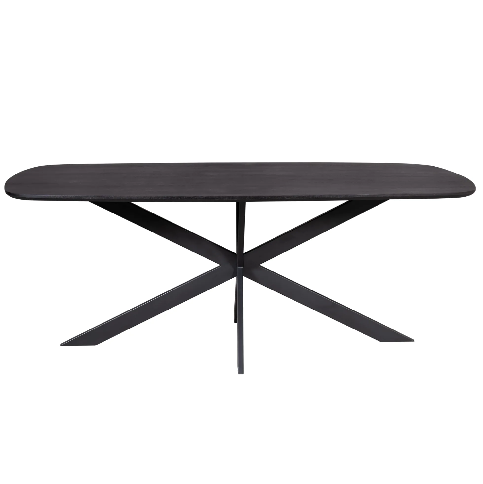 Table bords arrondis bois noir 240 cm UTAH