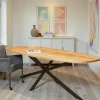 Table bords arrondis en bois 200 cm UTAH