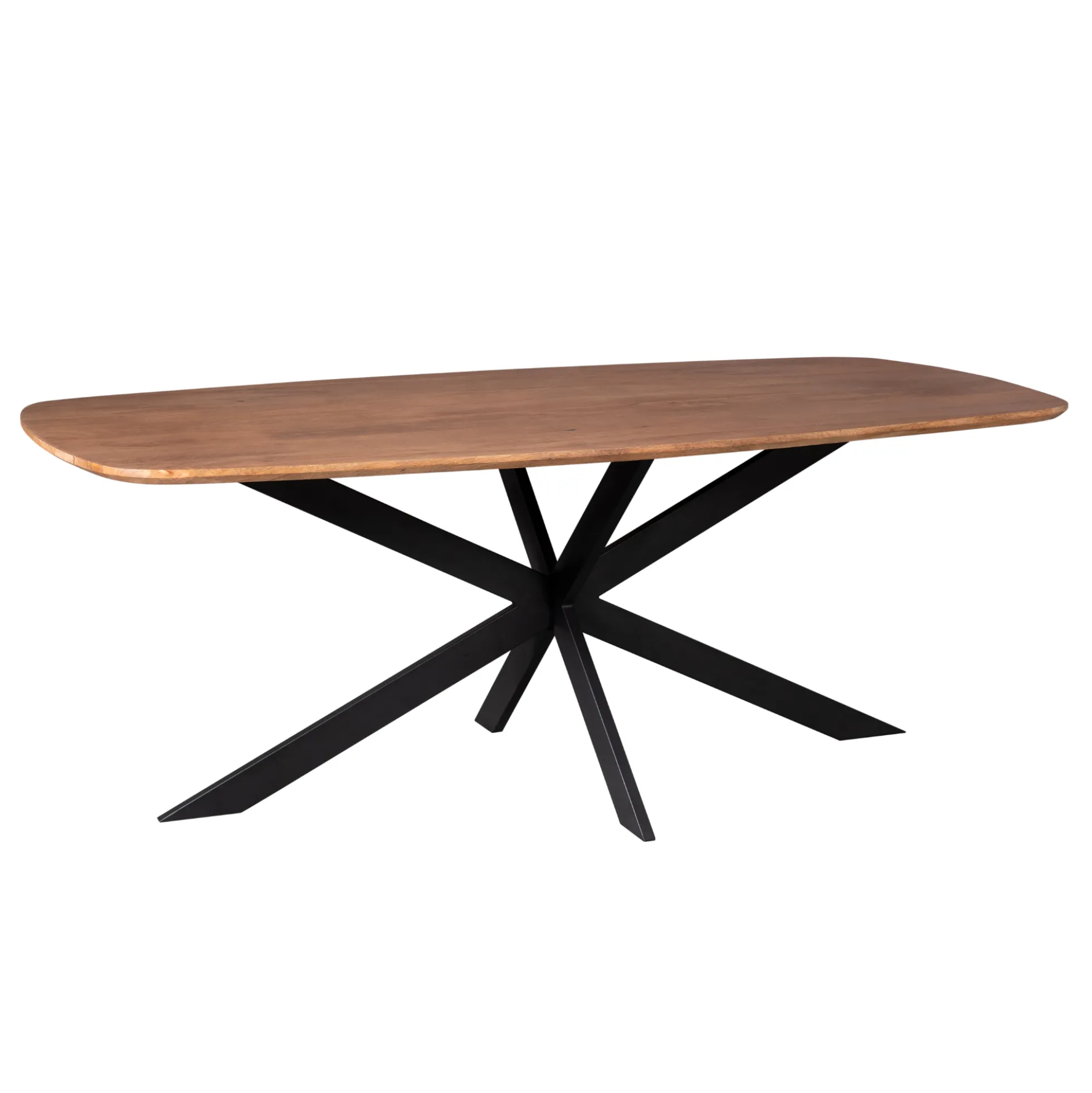 Table bords arrondis en bois 200 cm UTAH