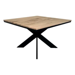 Table carrée extensible en chêne blanc 120 cm PALERME