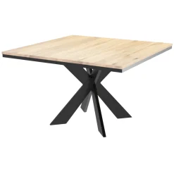 Table carrée extensible en chêne blanc 130 cm PALERME