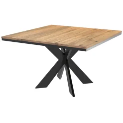 Table carrée extensible en chêne huilé 130 cm PALERME