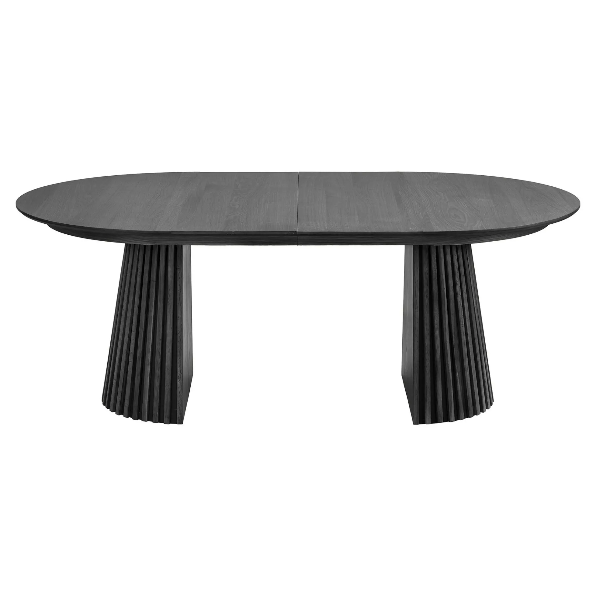 Table chêne noir pied baguette extensible 200/250/300 cm AMSTERDAM