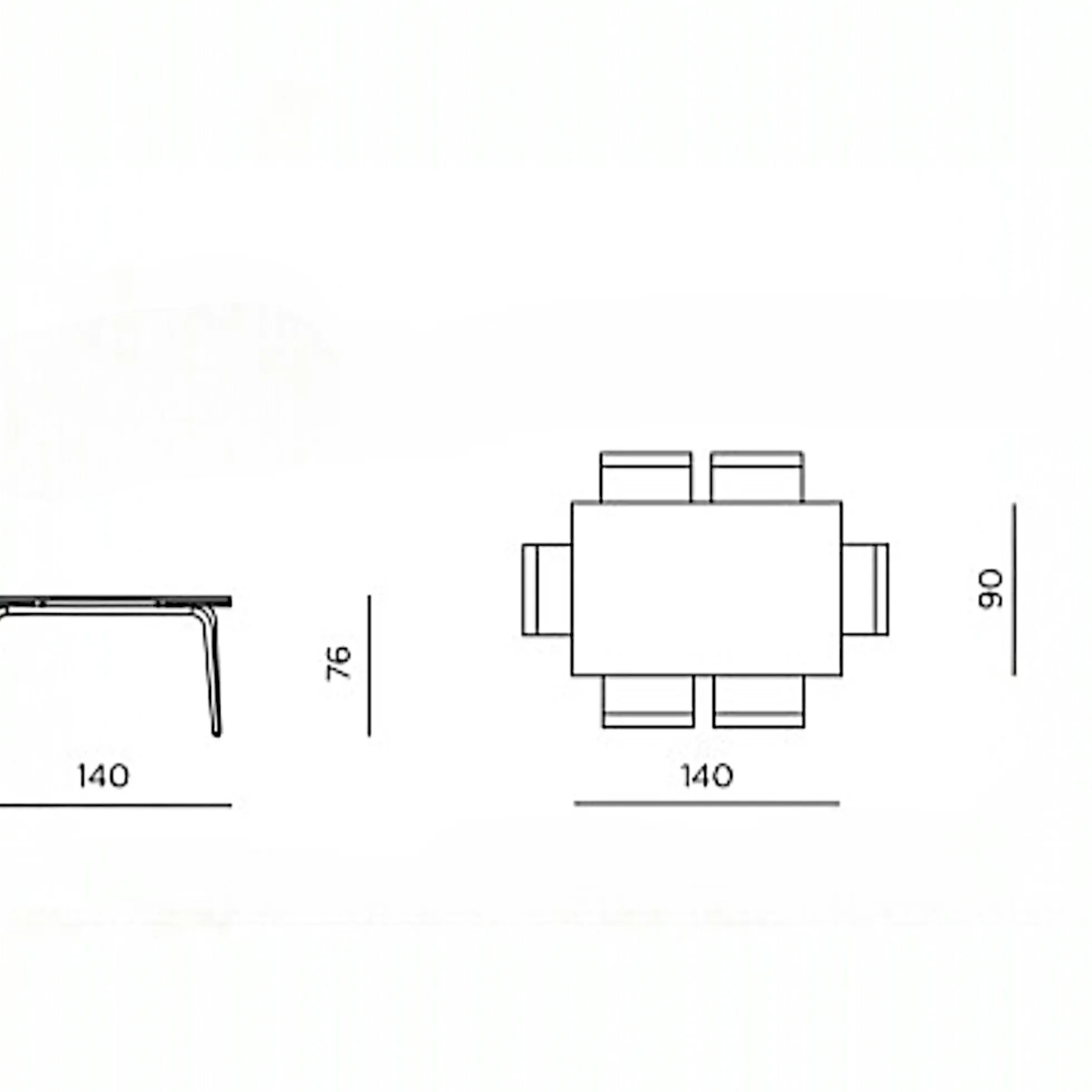 Table céramique à décor travertin 140-220 cm LORA