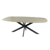 Table céramique effet travertin texturé - 180 cm COLISEE