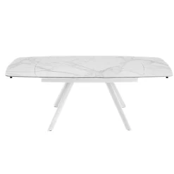 Table céramique extensible blanche 140-210 cm LORA