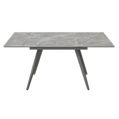 Table céramique extensible effet marbre gris 120-180 cm LORA