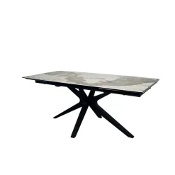 Table céramique extensible effet marbré 180-280 cm LOMBARDIE