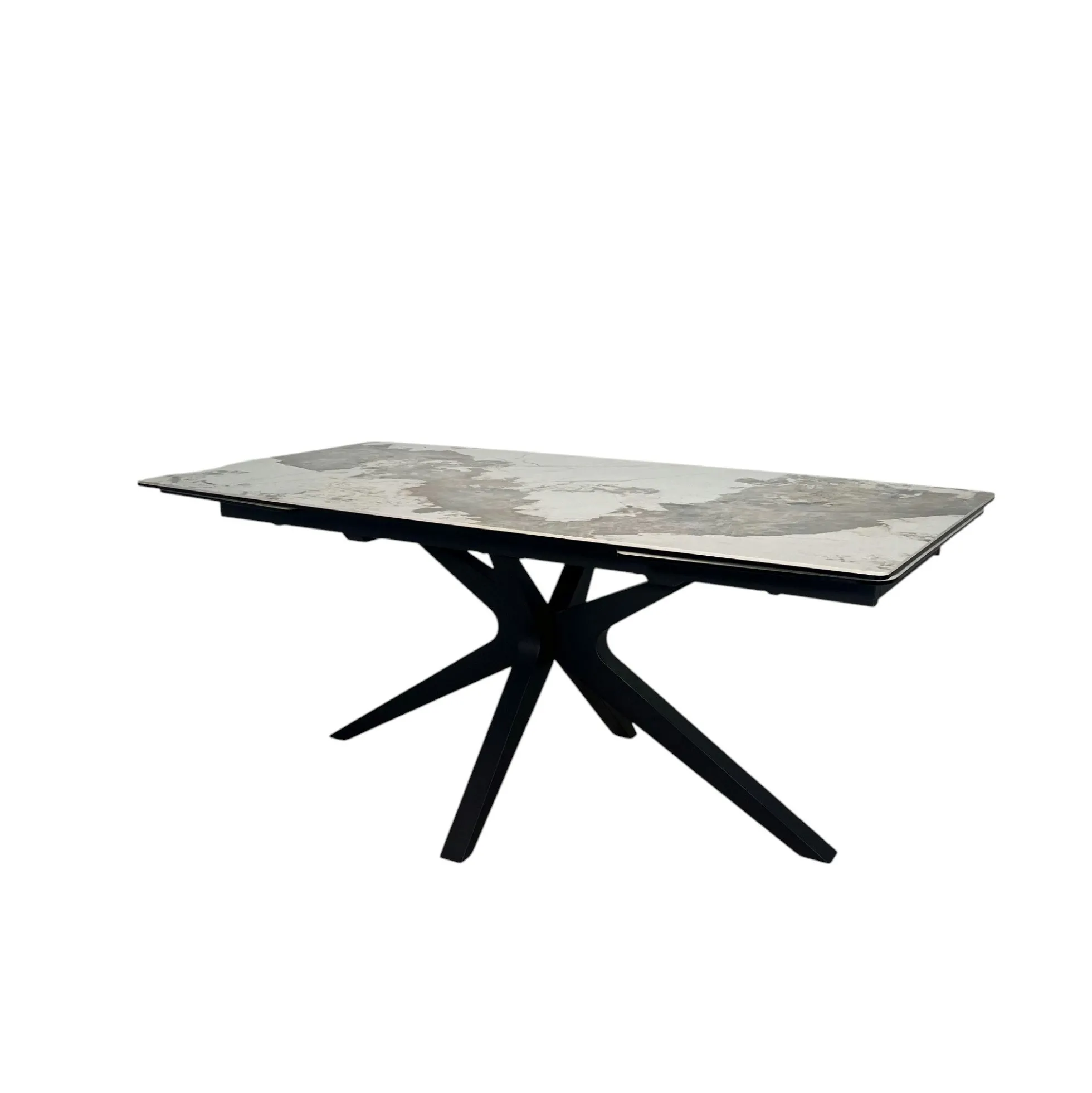 Table céramique extensible effet marbré 180-280 cm LOMBARDIE