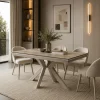 Table céramique extensible effet chêne 120-220 cm LUGANO