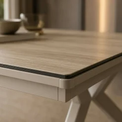 Table céramique extensible effet chêne 120-220 cm LUGANO