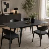 Table céramique extensible marbre noir 120-180 cm LORA