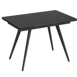 Table céramique extensible marbre noir 120-180 cm LORA