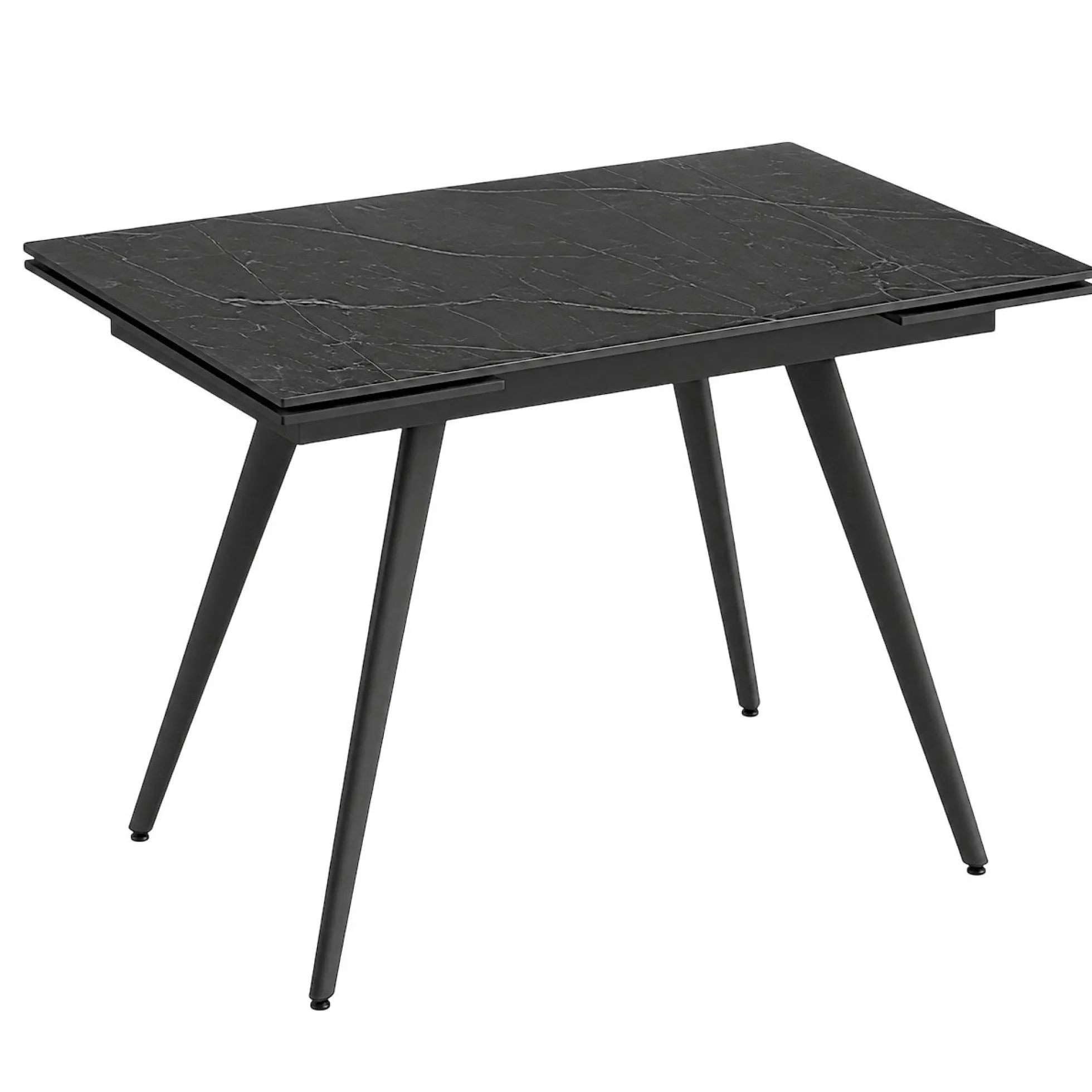 Table céramique extensible marbre noir 120-180 cm LORA