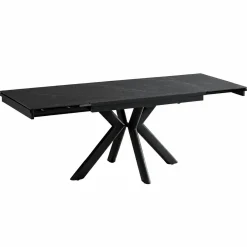 Table céramique extensible noire marbrée 120-220 cm LUGANO