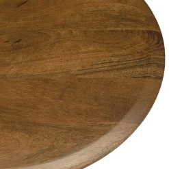 Table d'appoint 40 cm plateau en manguier pied ivoire TOSCA