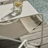 Table d'appoint de jardin en aluminium blanc OSLO