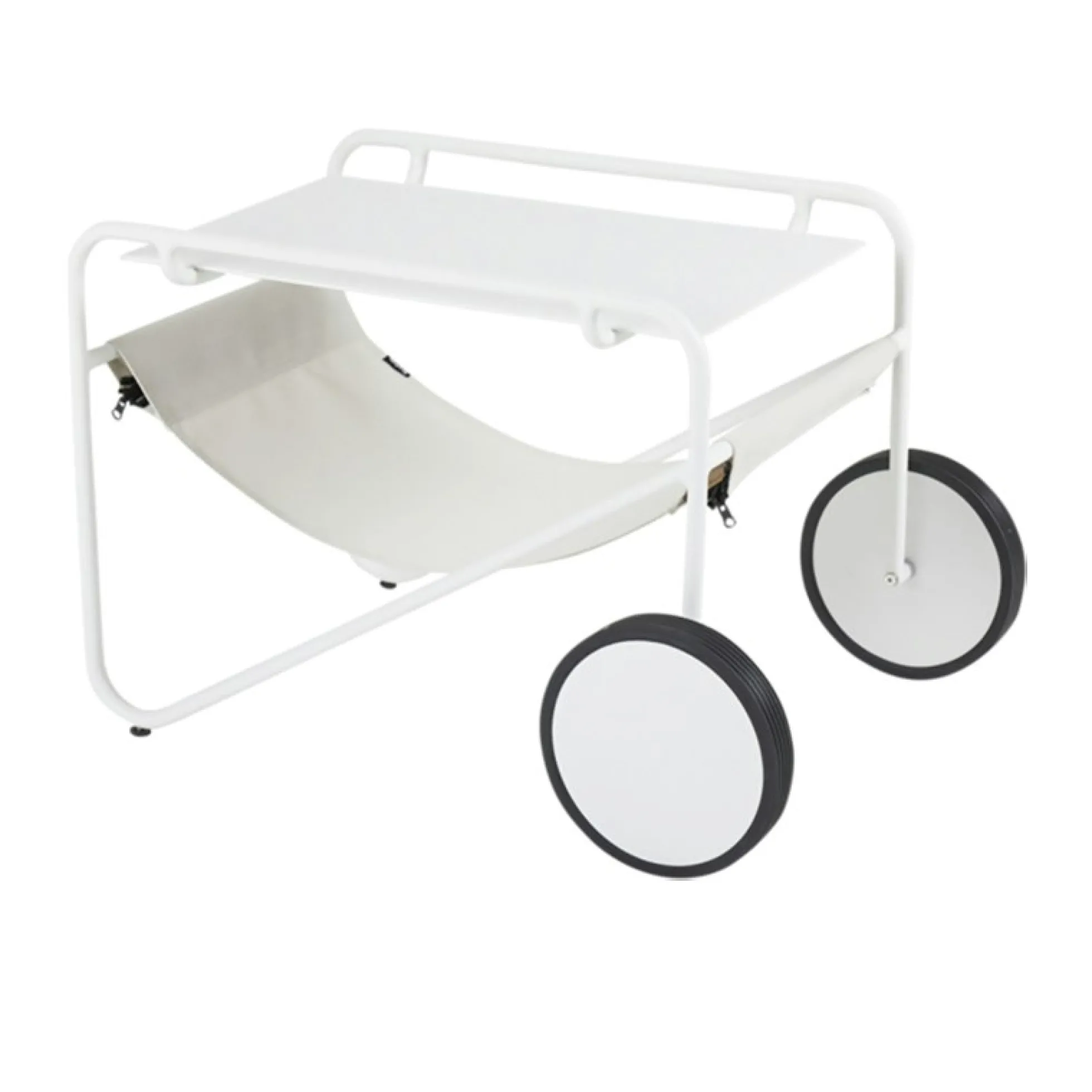 Table d'appoint de jardin en aluminium blanc OSLO