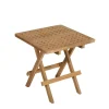 Table d'appoint de jardin en Teck carrée pliante 50cm SUMMER