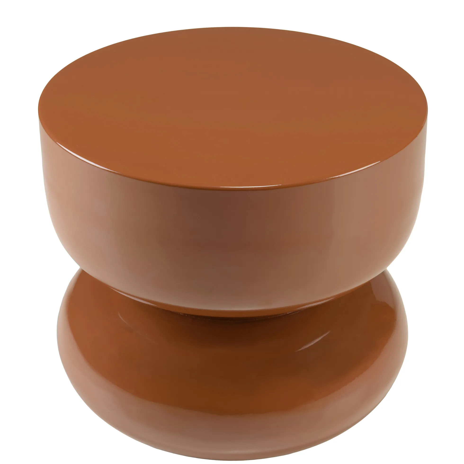Table d'appoint design en fer couleur brun ELORA