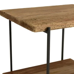 Table d'appoint double plateau pin recyclé CRACOVIE