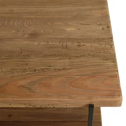 Table d'appoint double plateau pin recyclé CRACOVIE