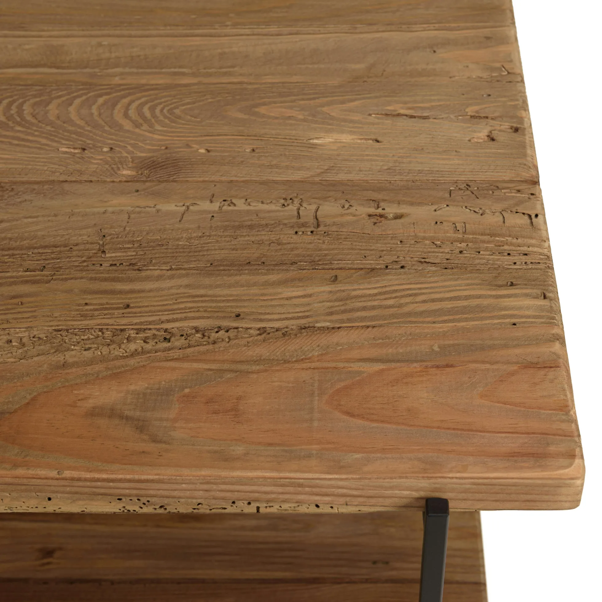 Table d'appoint double plateau pin recyclé CRACOVIE
