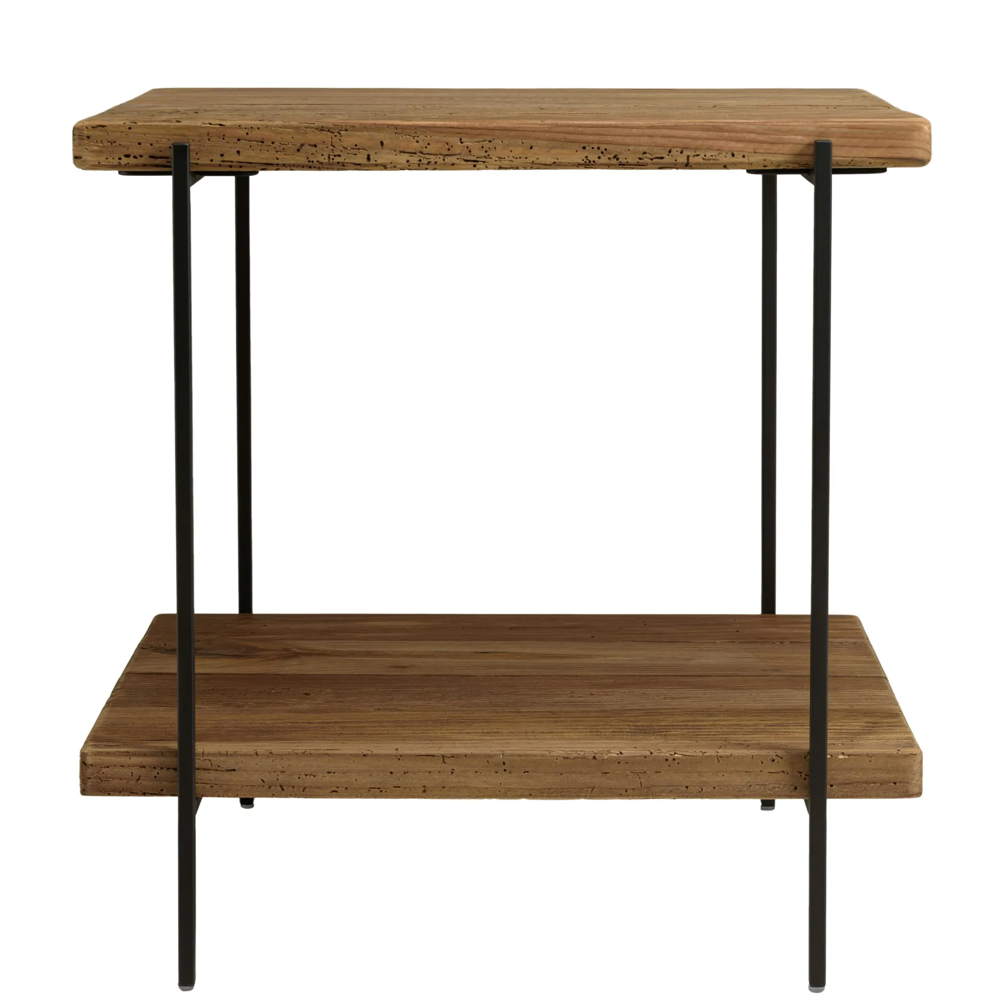 Table d'appoint double plateau pin recyclé CRACOVIE