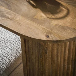 Table d'appoint en bois rainuré pour ordinateur DELHI