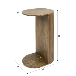 Table d'appoint en bois rainuré pour ordinateur DELHI