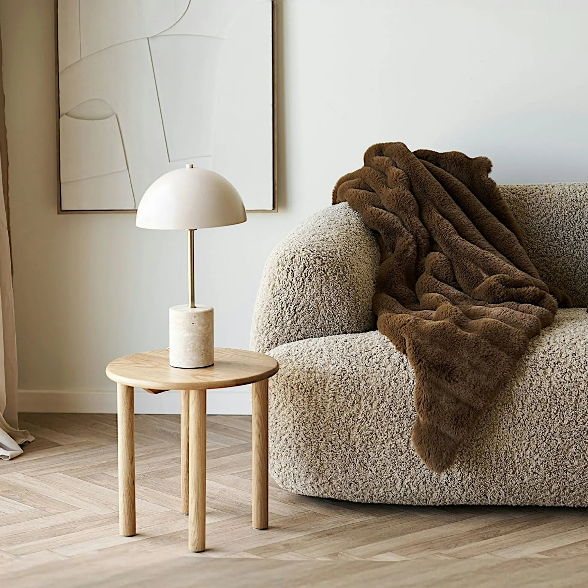Table d'appoint en chêne clair style scandinave VARDE