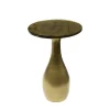 Table d’appoint en verre – antique dorée, 60 cm LAGUNA