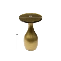 Table d’appoint en verre – cuivre antique, 45 cm LAGUNA