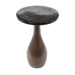 Table d’appoint en verre – cuivre antique, 60 cm LAGUNA