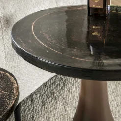 Table d’appoint en verre – cuivre antique, 60 cm LAGUNA