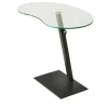 Table d'appoint en verre pour ordinateur, réglable TULUM